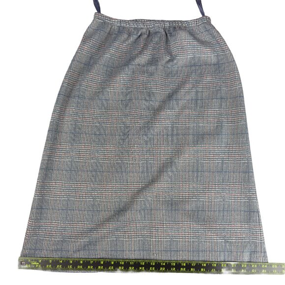 Vintage Lady Carol NY Glen Plaid Wrap Top & Skirt 2PC Set Button Front - Picture 11 of 13